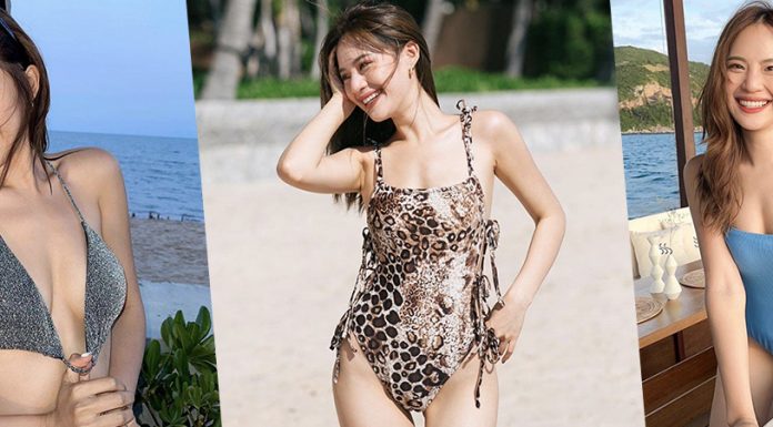 แซ่บสนั่นโซเชียล ! สอง ณัชชา ไอดอลสาวสุดฮอต โชว์เซ็กซี่ กลางทะเลสัตหีบ สอง ณัชชา